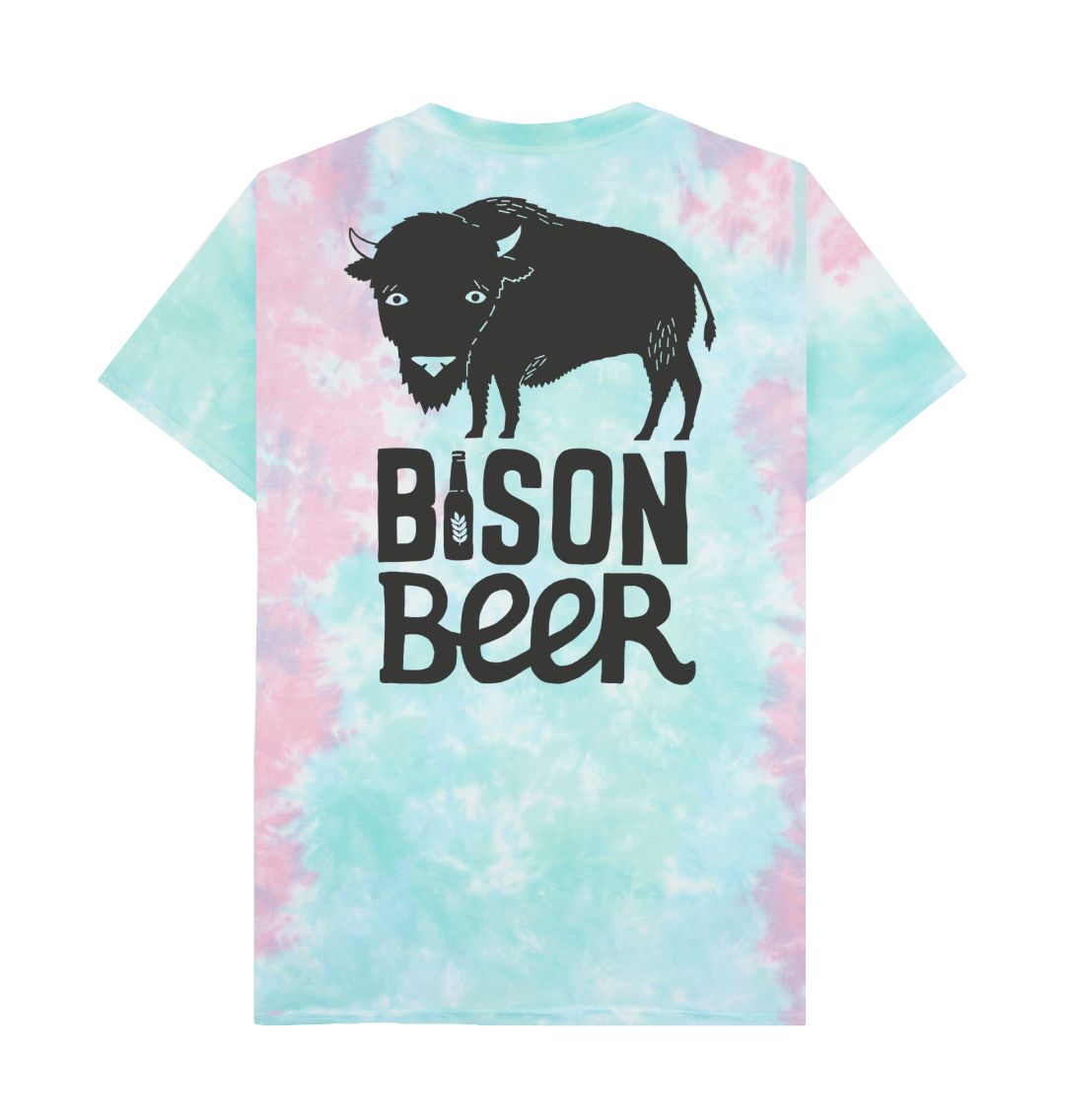 Pastel Tie Dye Bison Miami Vice Unisex Tee