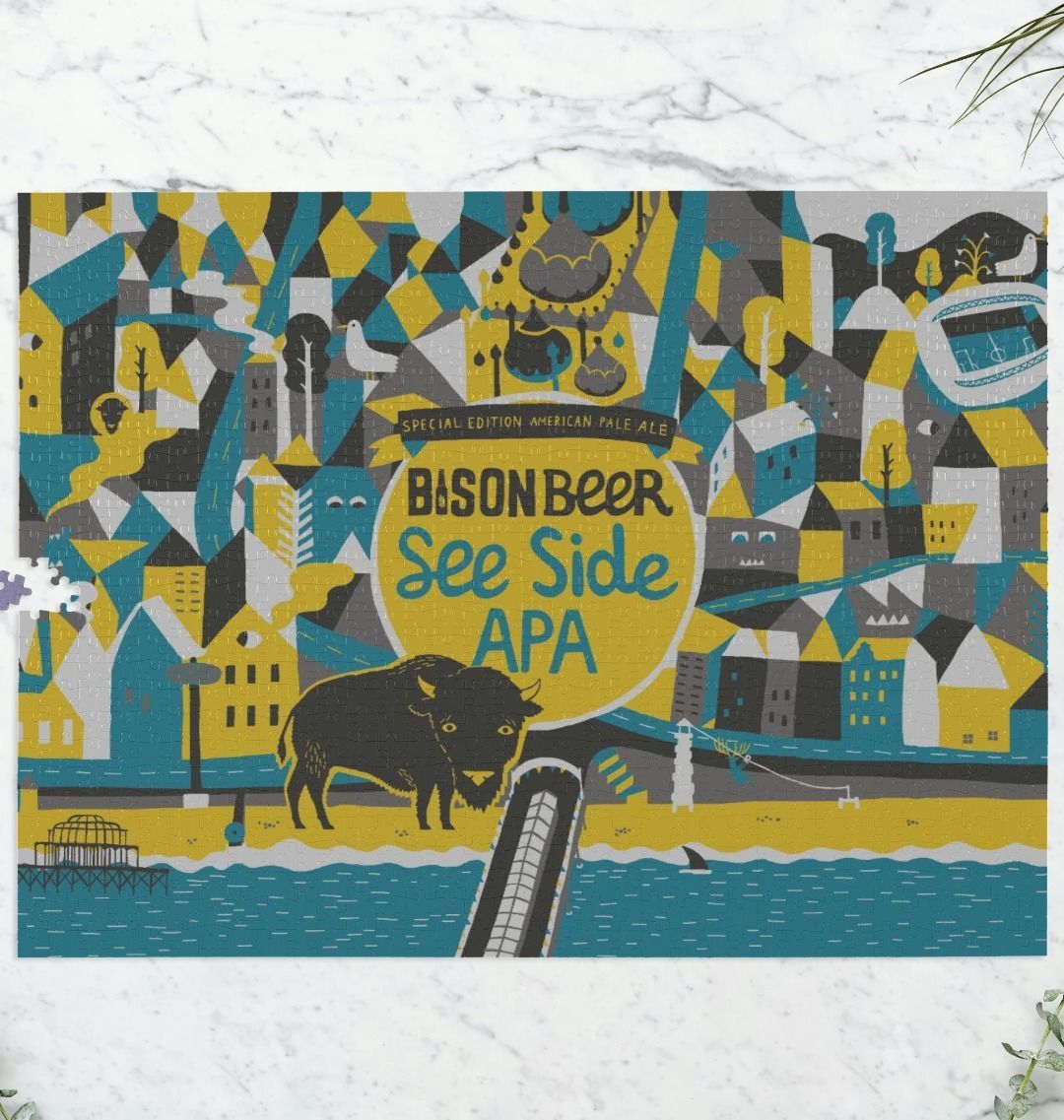 Bison Beer See Side APA 1000 Piece Jigsaw!